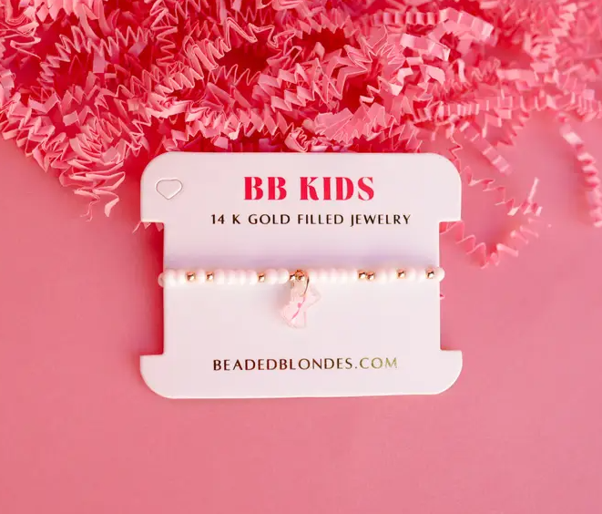 Kids Bow Charm Sprinkle Bracelet