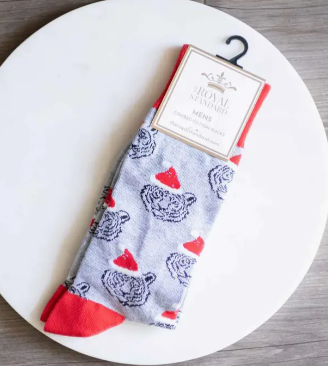 Men's Tiger Santa Socks
