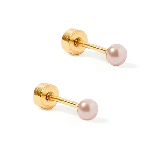 Payton Pearl Pink Screwback Studs