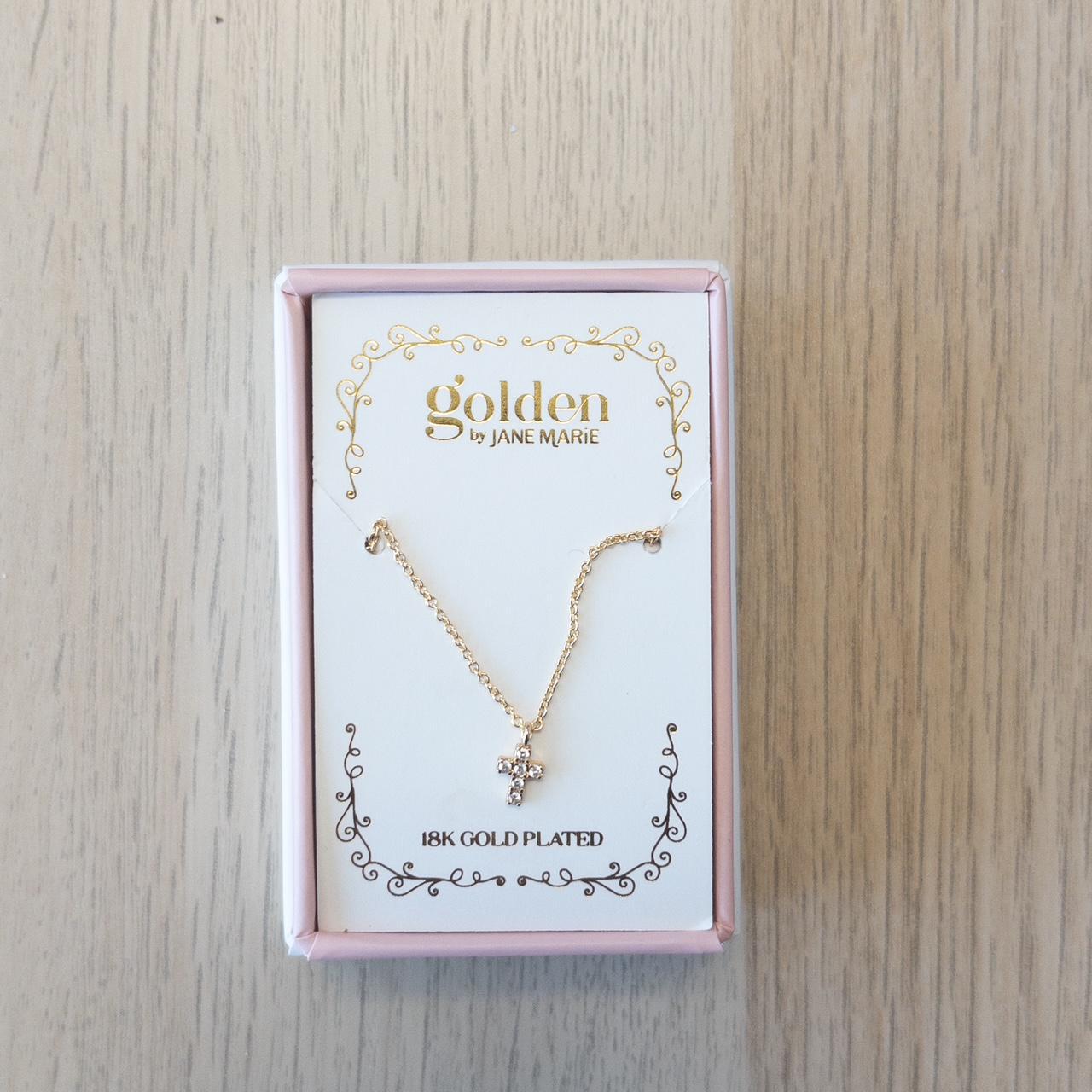 Mini Crystal Cross Necklace