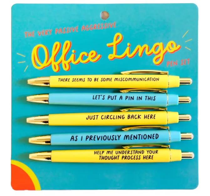 The (Very Passive Aggressive) Office Lingo Pen Set