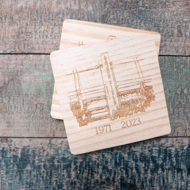Cajun Field Wooden Coaster, Single