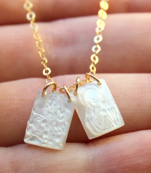 Gold Scapular Necklace