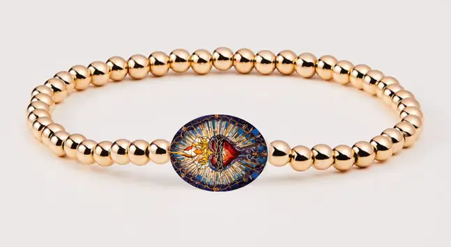 Holy Water Sacred Heart Bracelet