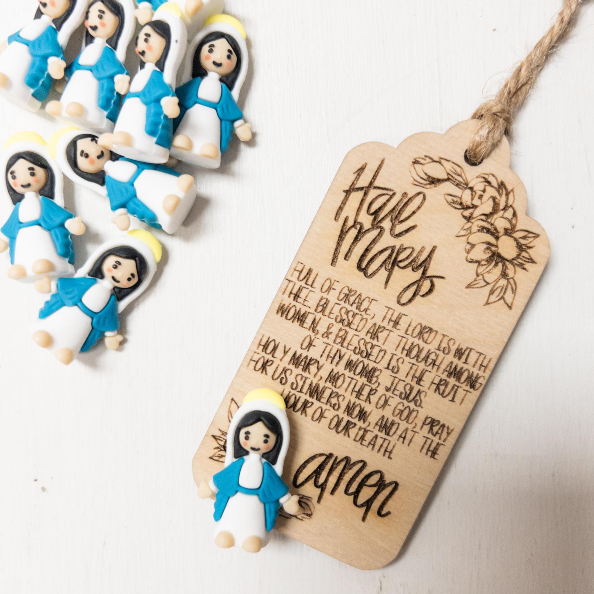 Hail Mary Prayer Tag Ornament