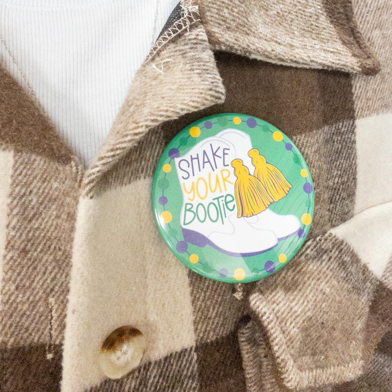 Mardi Gras Button Pin