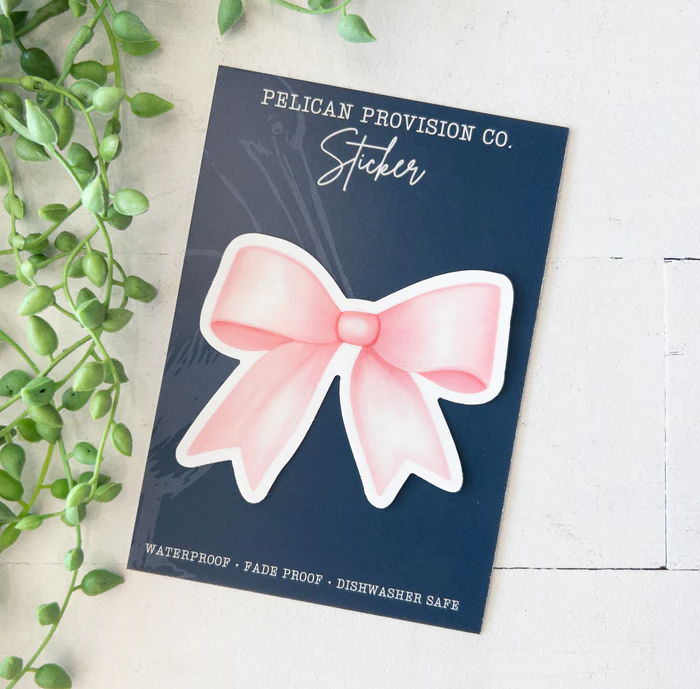Pink Bow Sticker