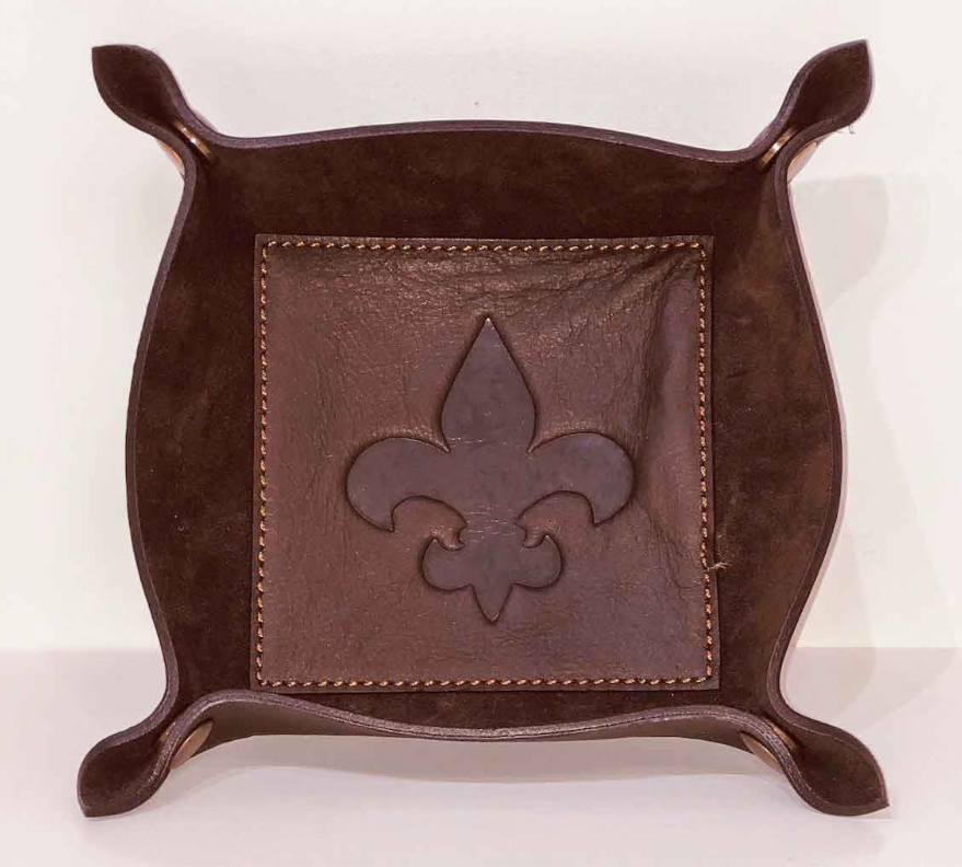 Leather Embossed Valet Tray