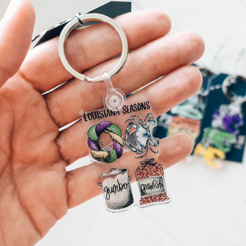 Louisiana Seasons {Crab} Keychain