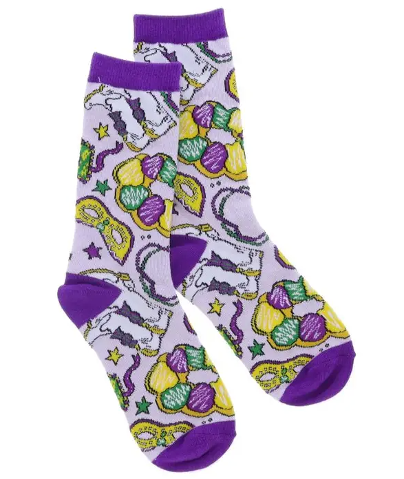 Mardi Gras Tall Sock
