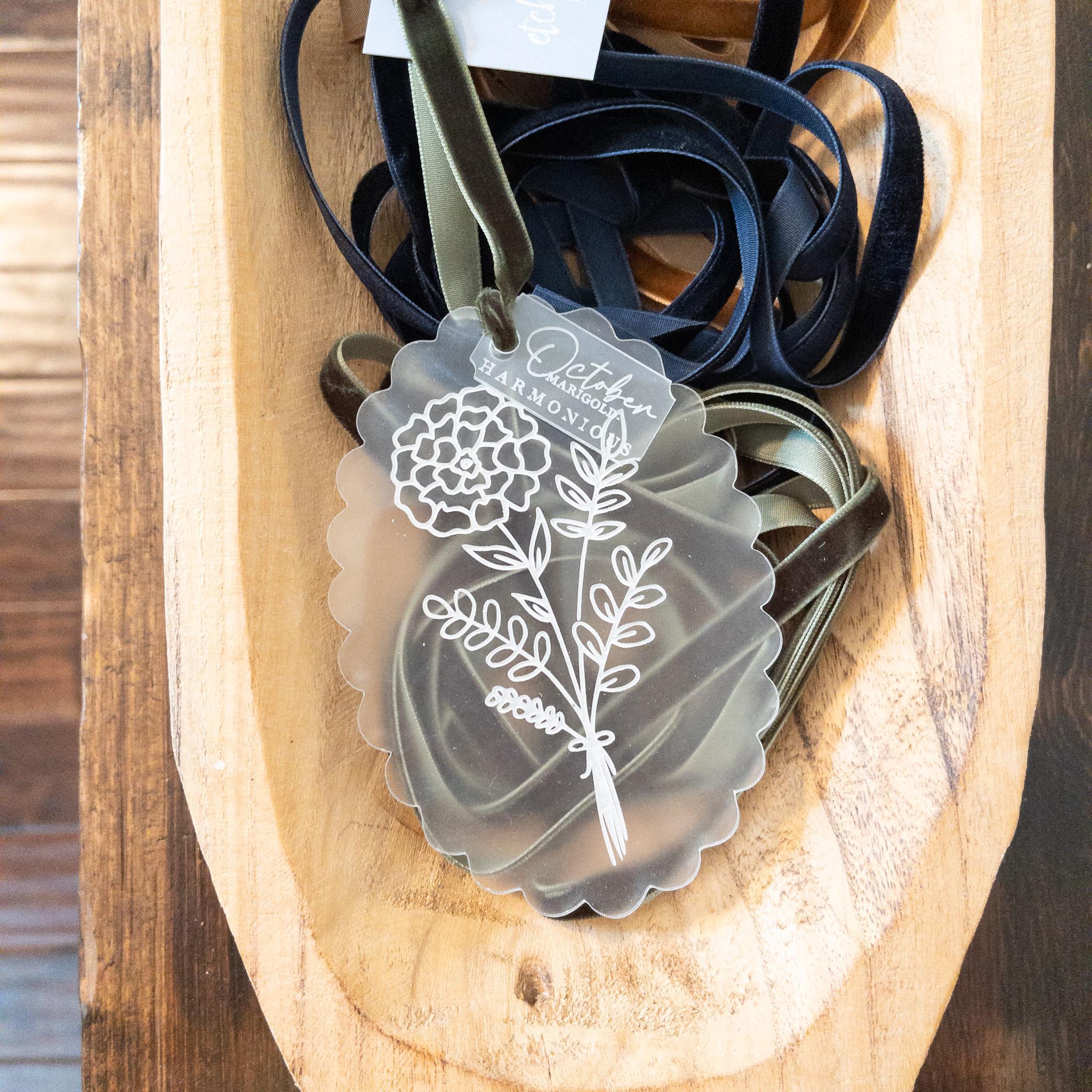 Birth Month Flower Tag {acrylic}