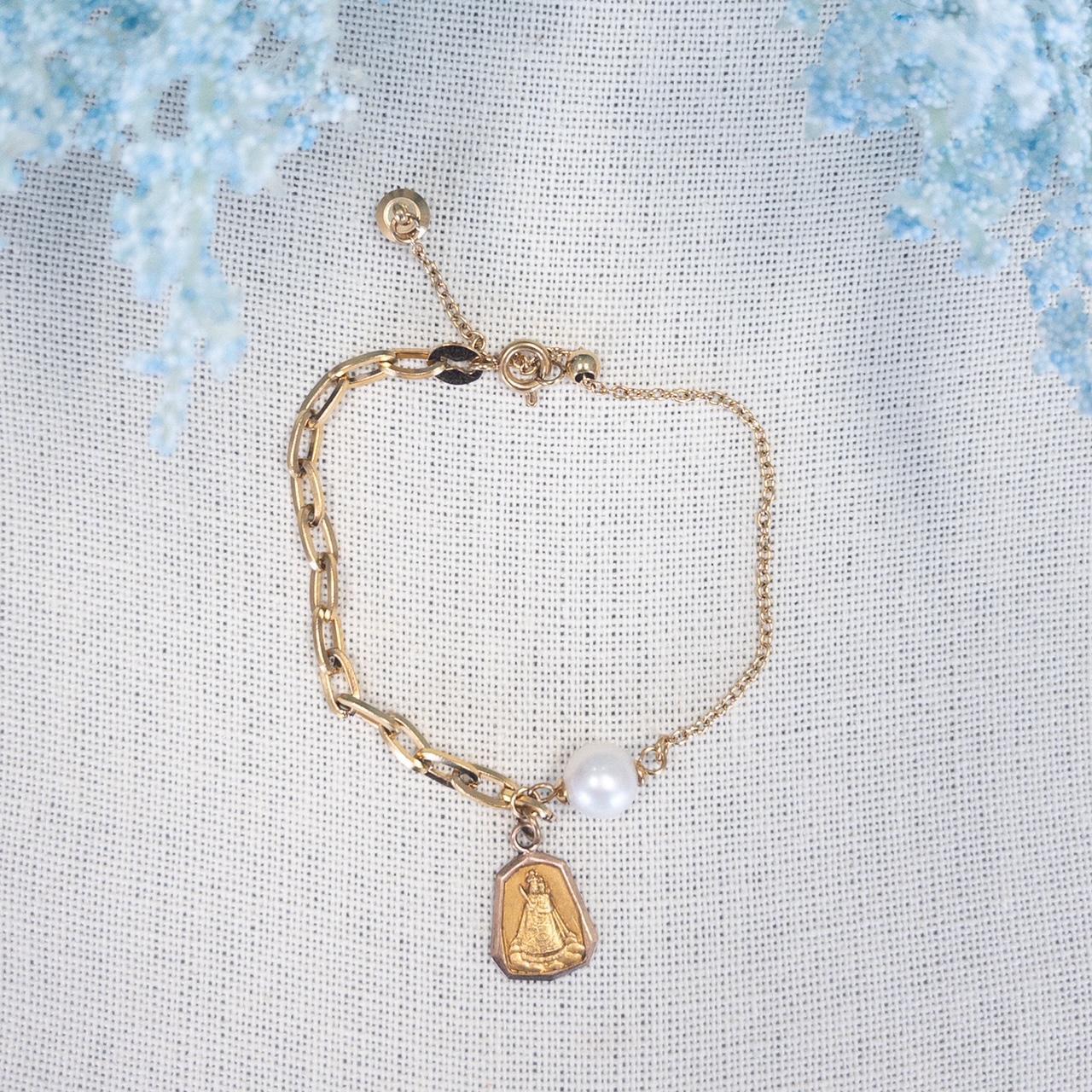 Mother & Child Antique Slider Bracelet