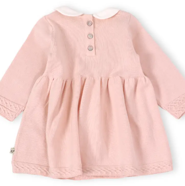 Milan Peter Pan Tulip Knit Baby Sweater Dress