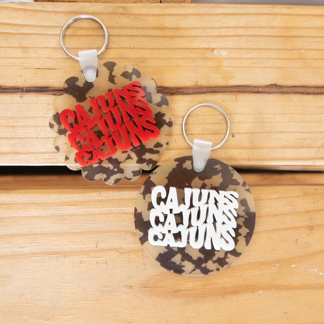 Retro Cajuns Keychain (leopard)