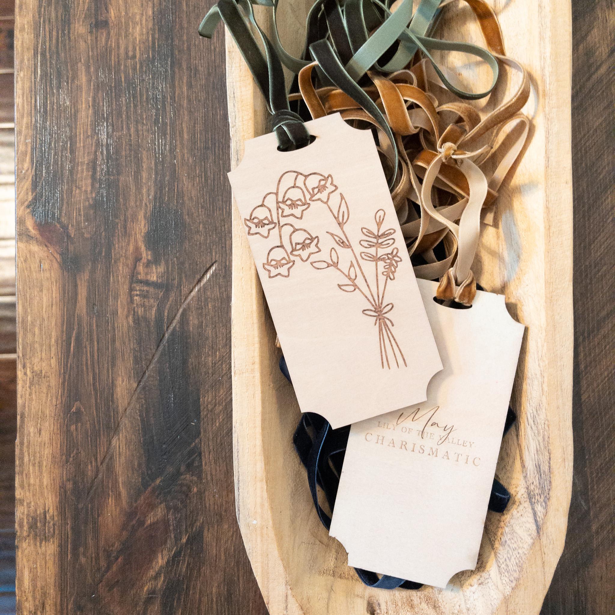 Birth Month Flower Tag {wood}