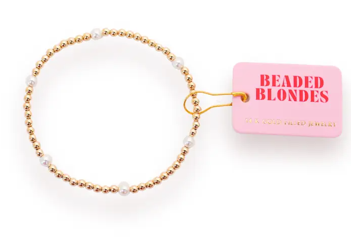 Madi Beaded Bracelet in Gold