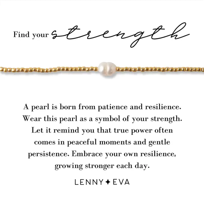 Intentions Cord Bracelet-Pearl