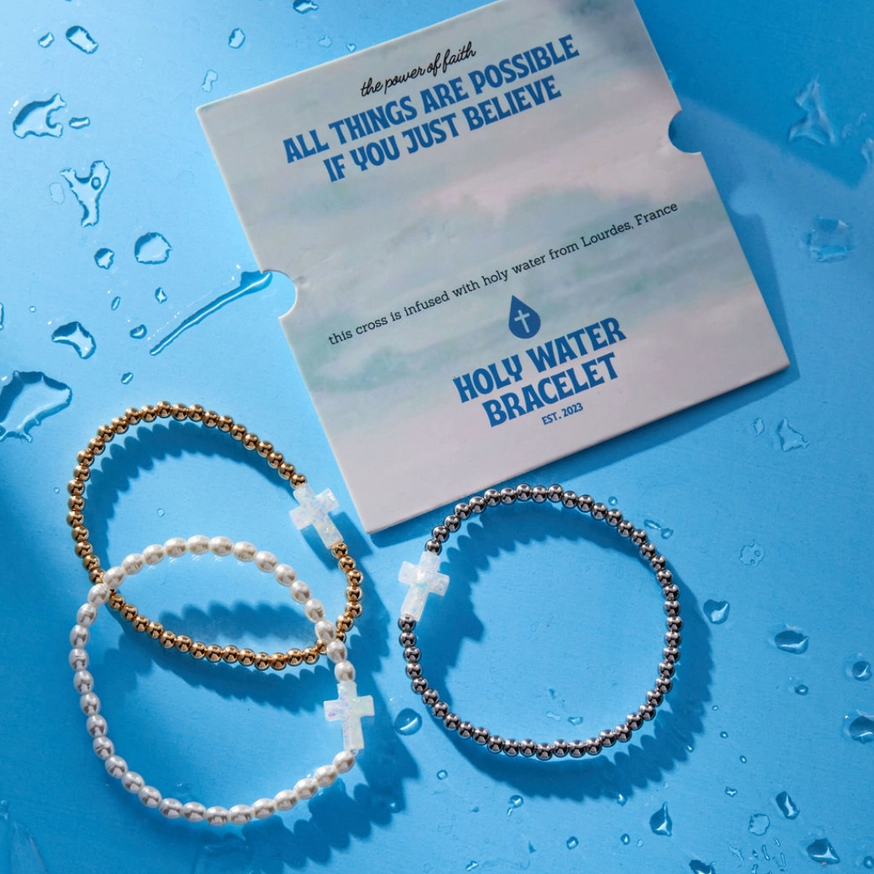 Holy Water Cross Bracelet