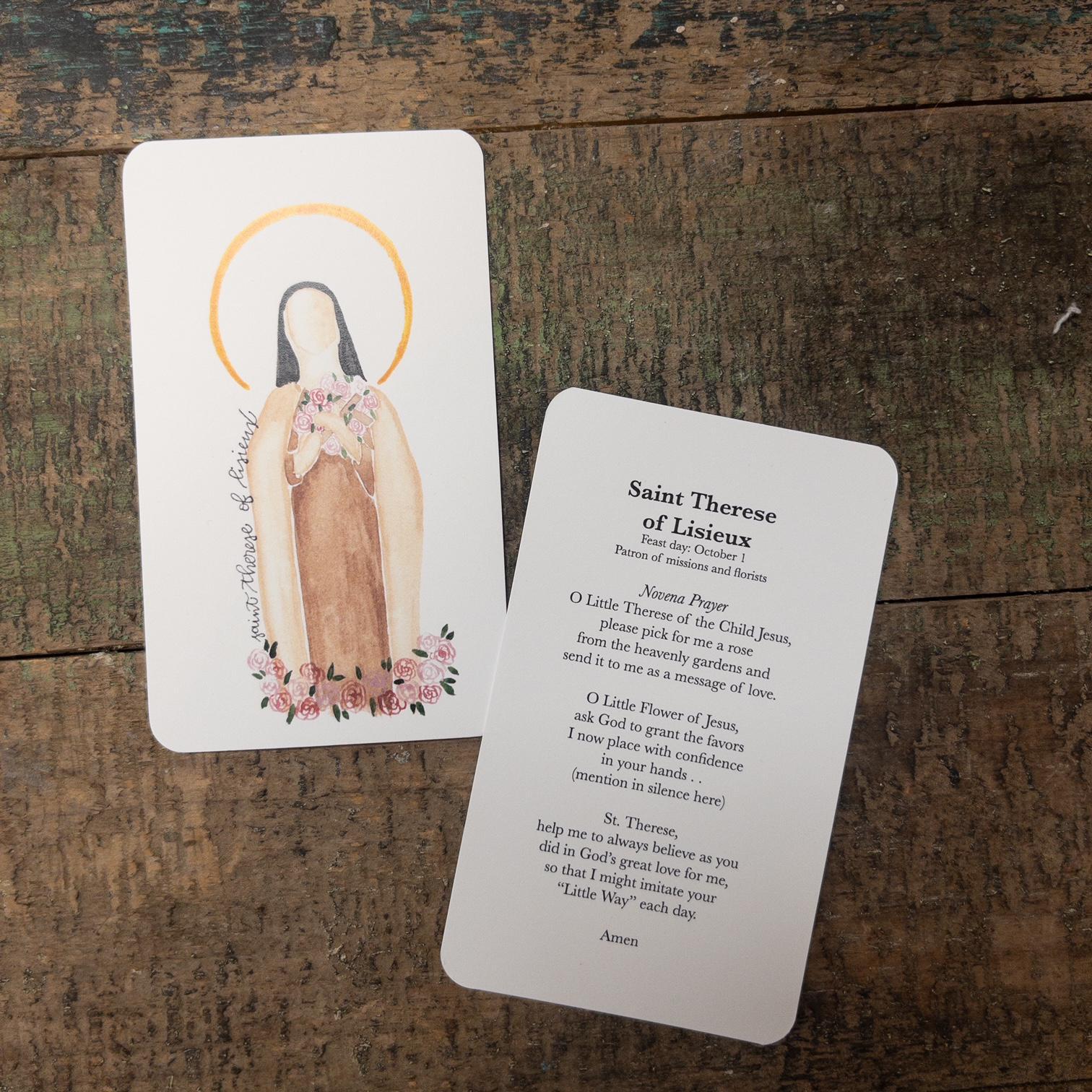 St. Therese of Lisieux Prayer Card