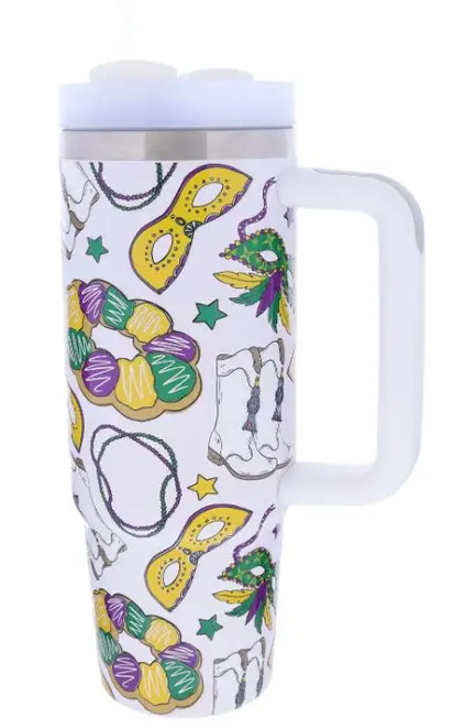 Mardi Gras Tumbler