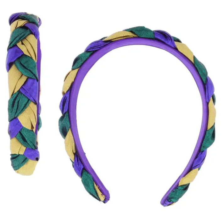Braided Mardi Gras Headband