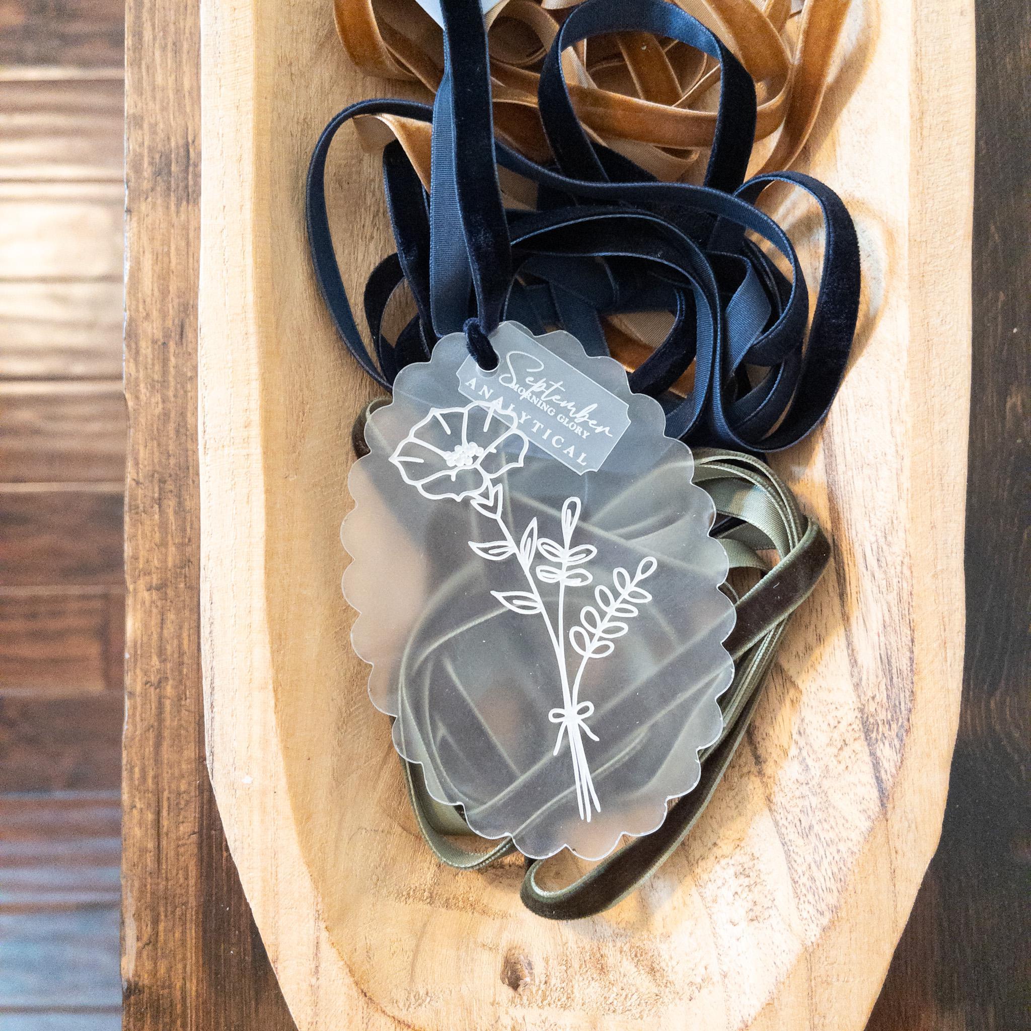 Birth Month Flower Tag {acrylic}