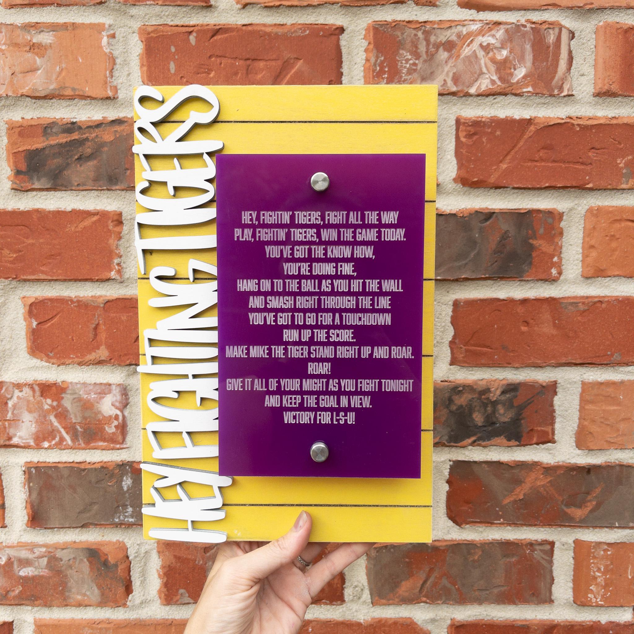 Geaux Team Standoff Sign, Small