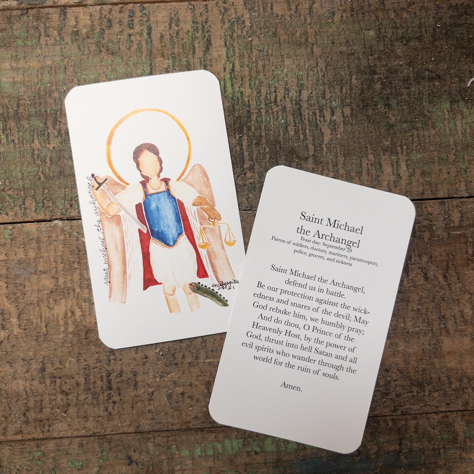 St. Michael the Archangel Prayer Card