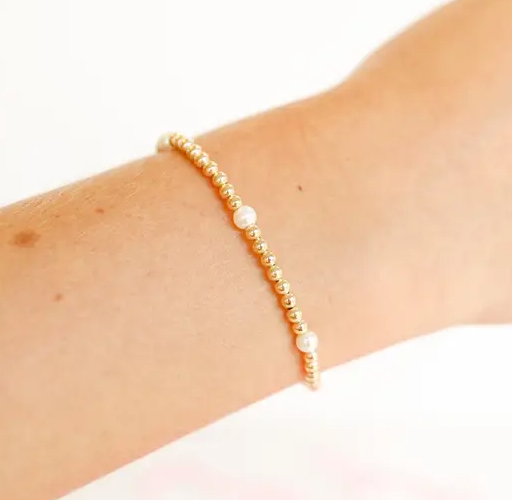 Madi Beaded Bracelet in Gold