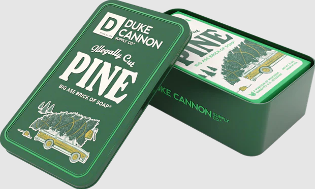 Duke Illegally Cut Pine Soap in Tin