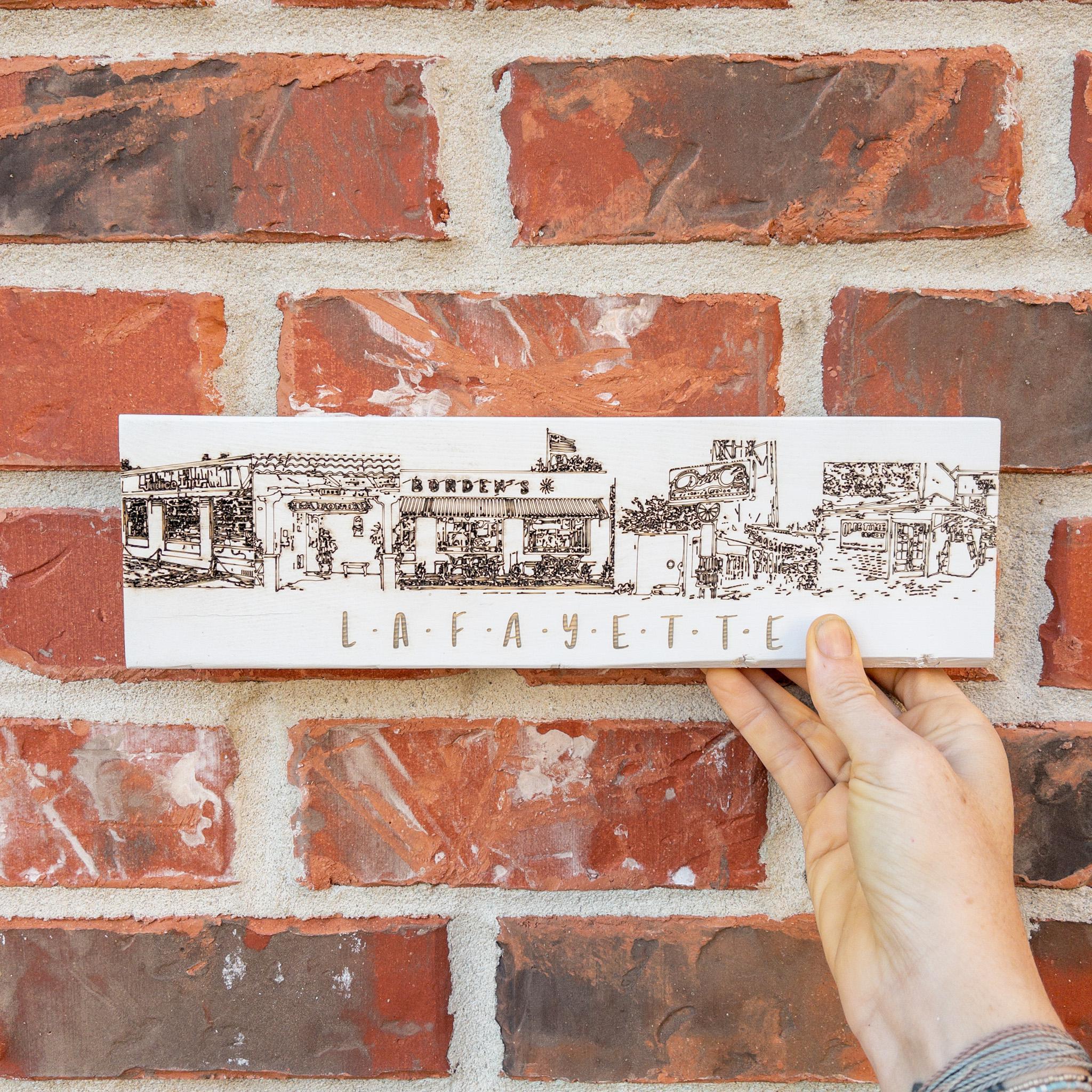 Lafayette Landmark Wood Sign, Small