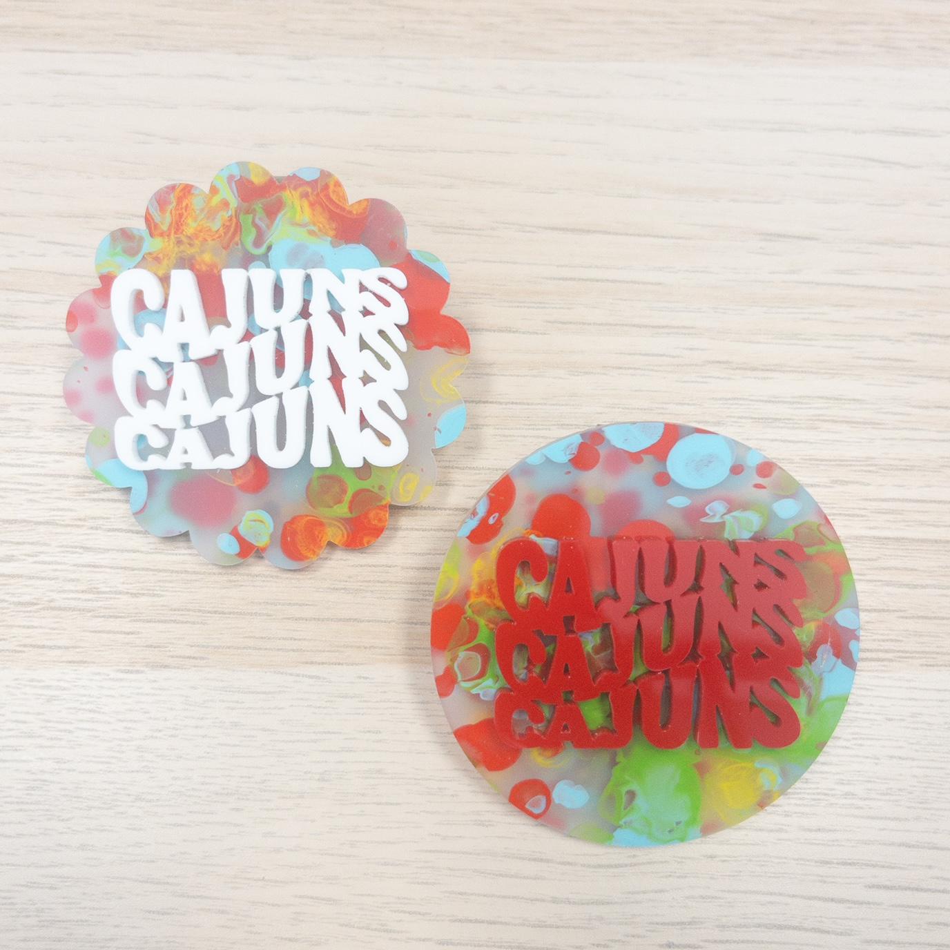 Retro Cajuns Visor Clip {tie dye}