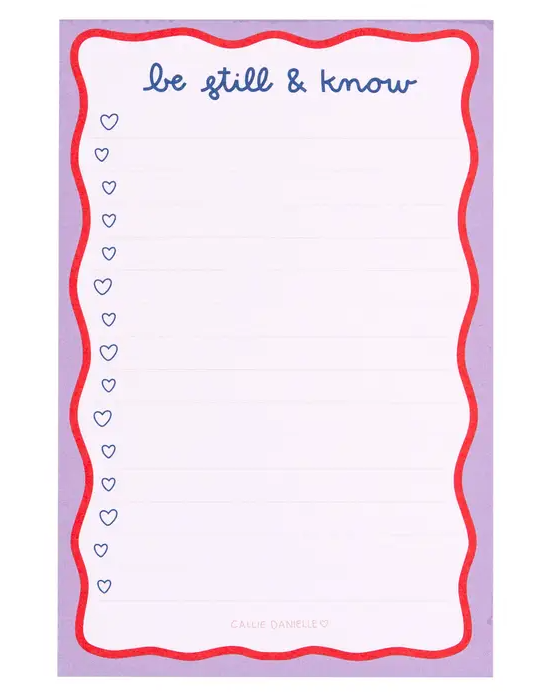 Be Still & Know Notepad