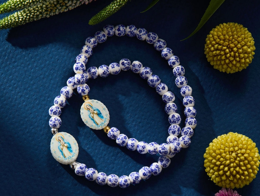 Holy Water Miraculous Mary Porcelain Bracelet