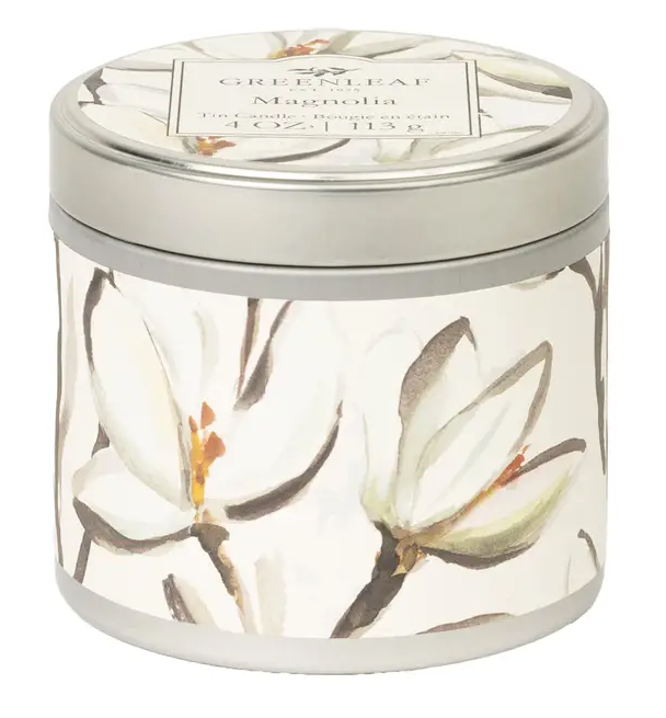 Magnolia Tin Candle