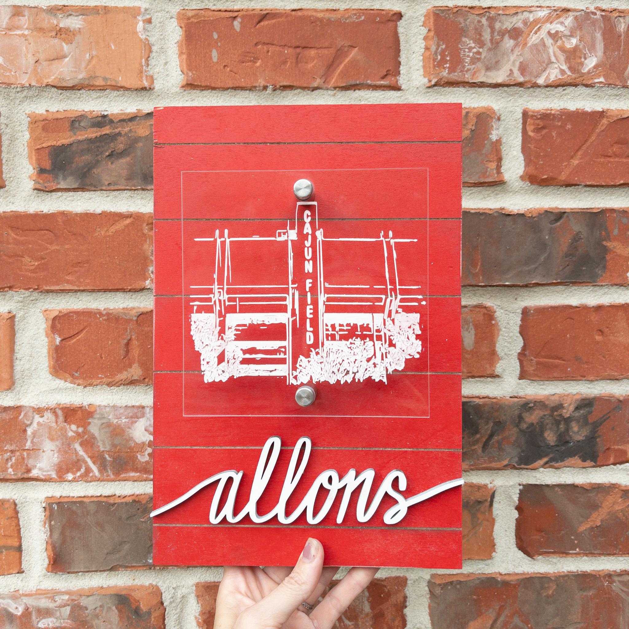 Geaux Team Standoff Sign, Small