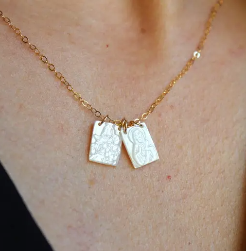 Gold Scapular Necklace