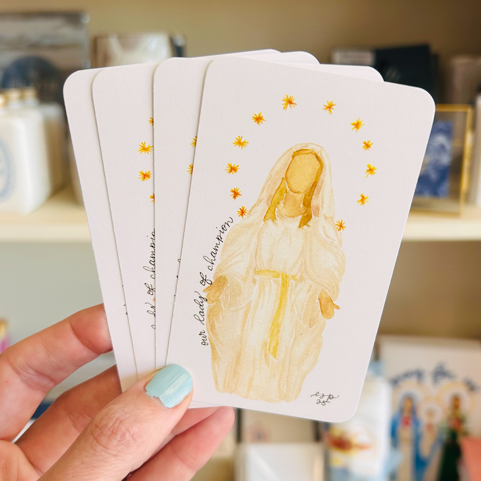 Our Lady of Champion Prayer Card