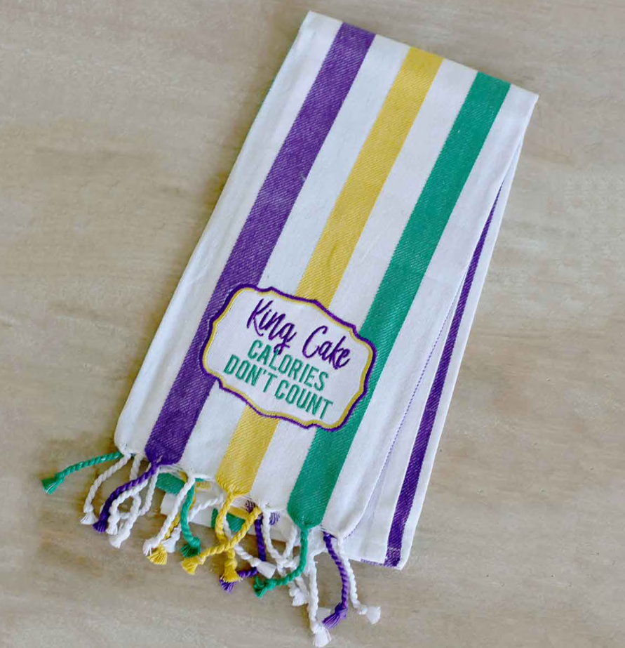 King Cake Stripe Towel