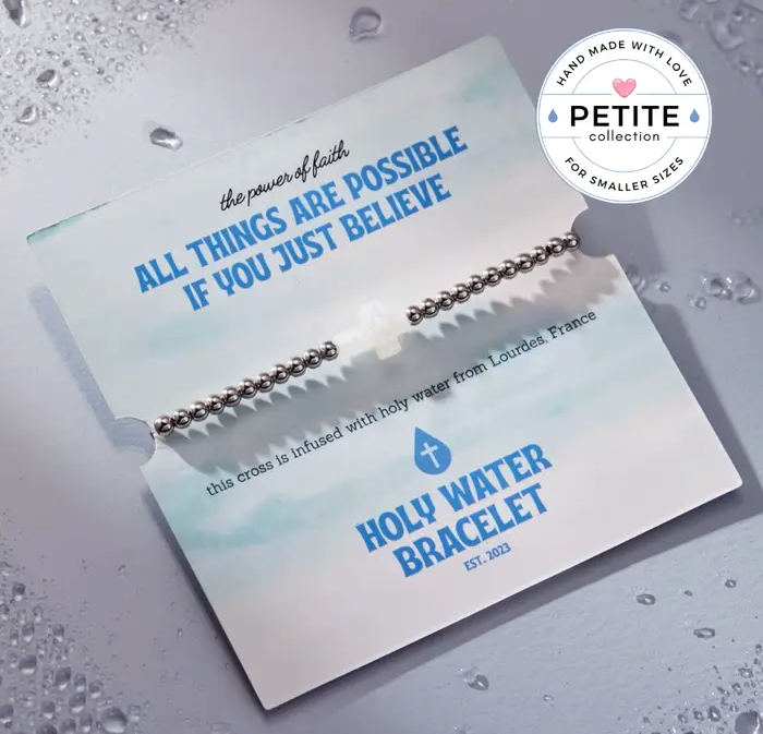 Holy Water Cross Petite Bracelet