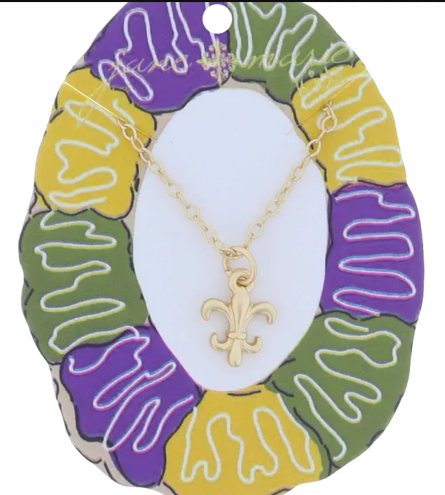 Gold Fleur De Lis Necklace
