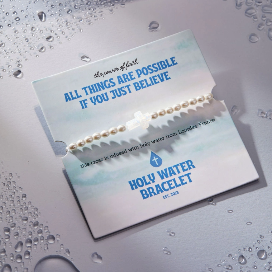 Holy Water Cross Bracelet