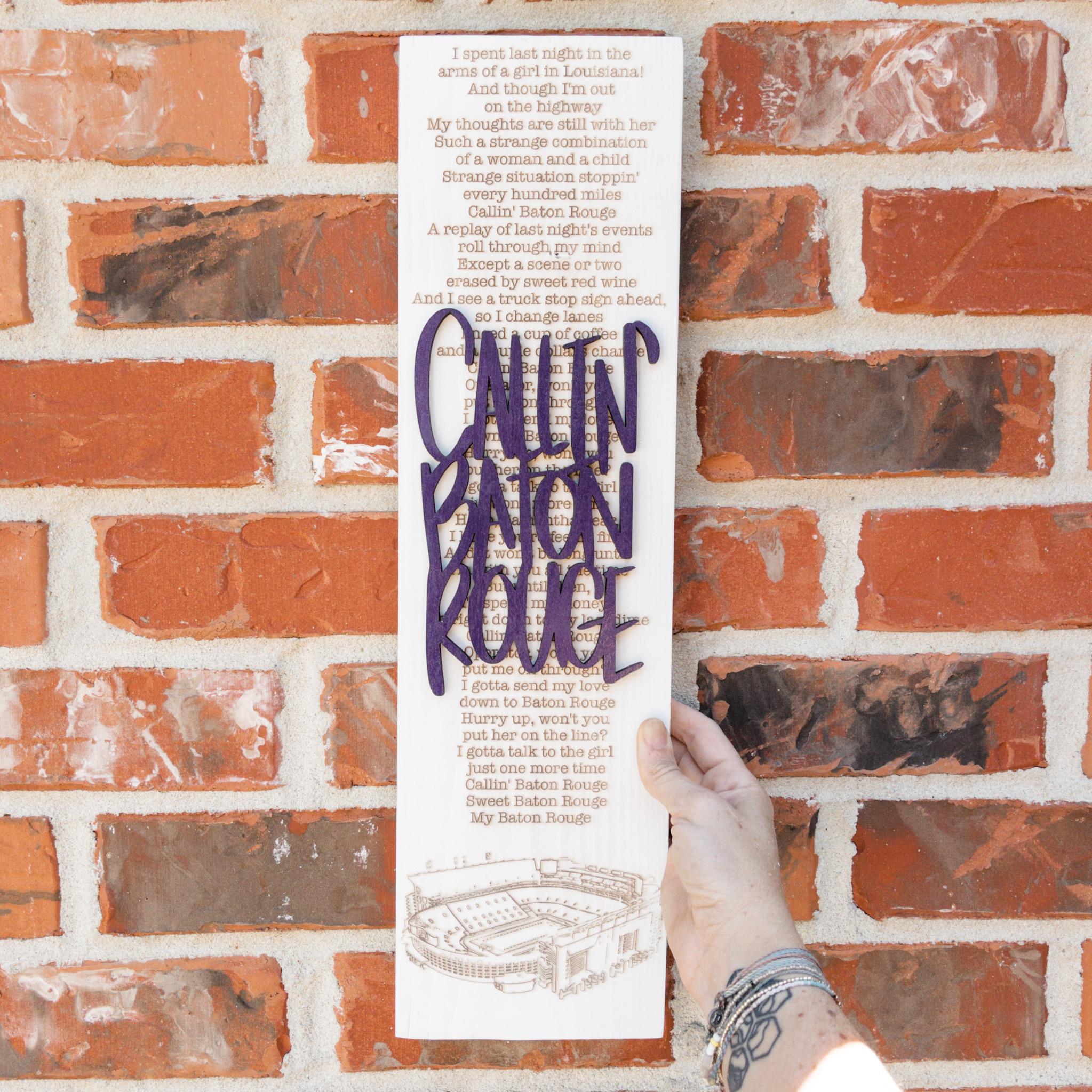 Callin' Baton Rouge {layered} Sign
