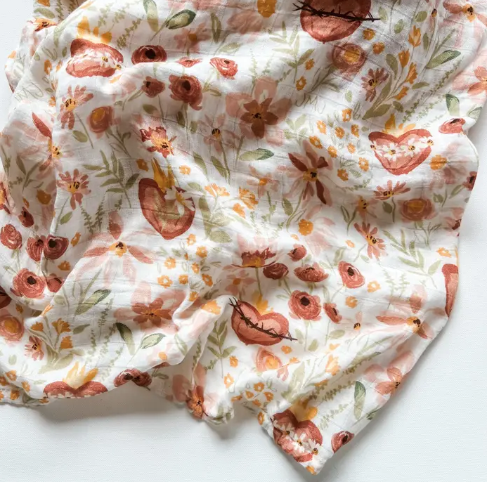 Holy Family Hearts Blanket Swaddle
