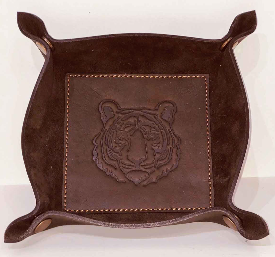 Leather Embossed Valet Tray