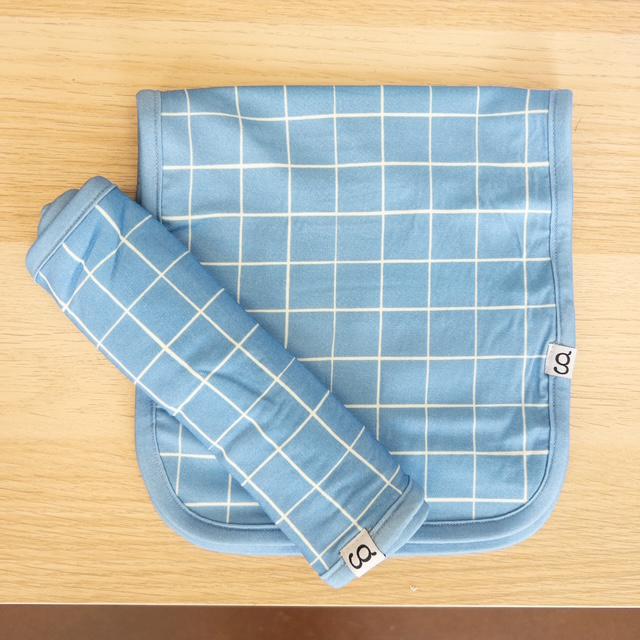 Burp Cloth, Blue Plaid