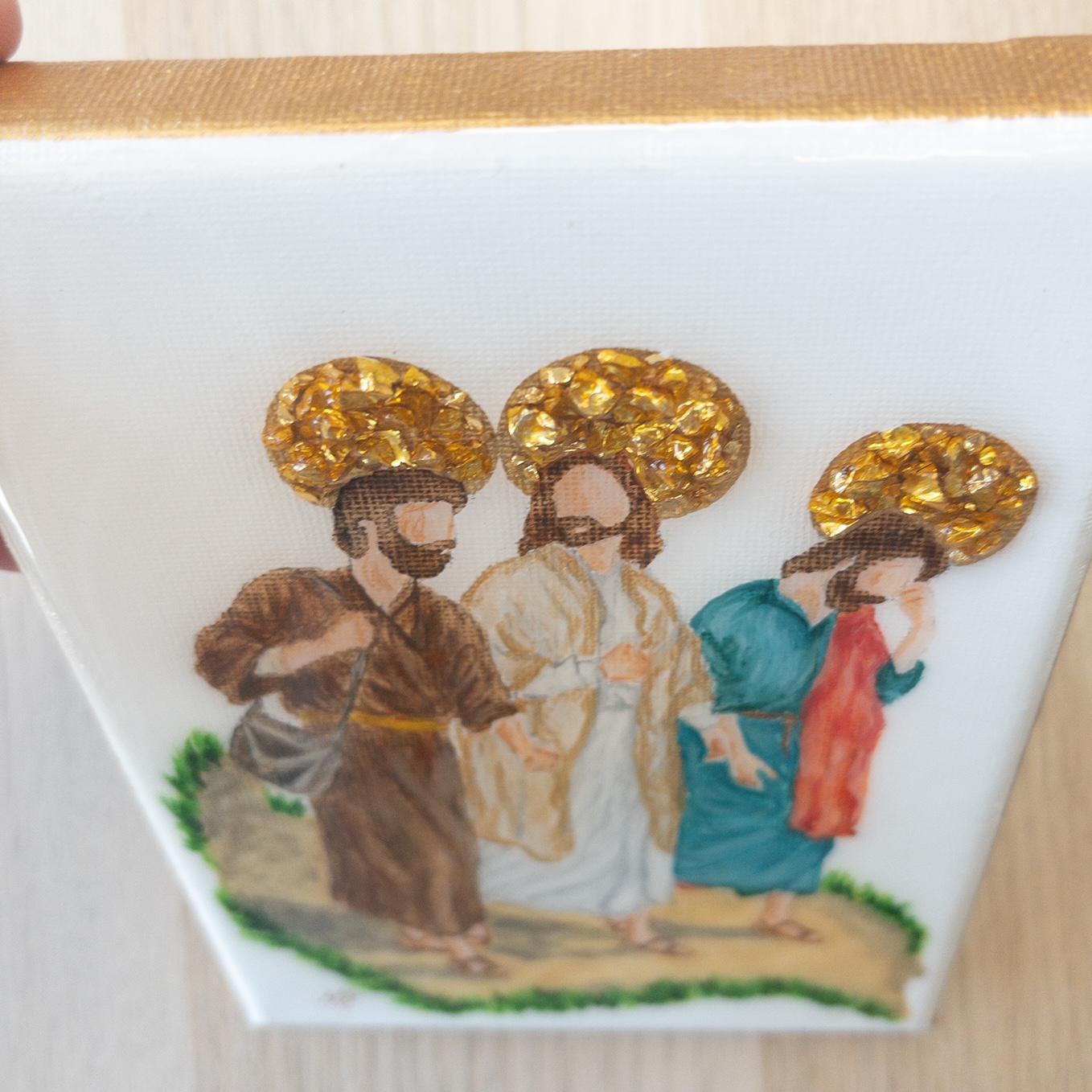 Road to Emmaus Original Painting {5x7}