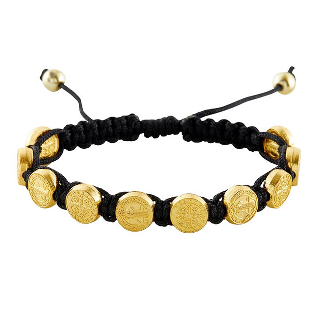St. Benedict Gold Metal Bracelet