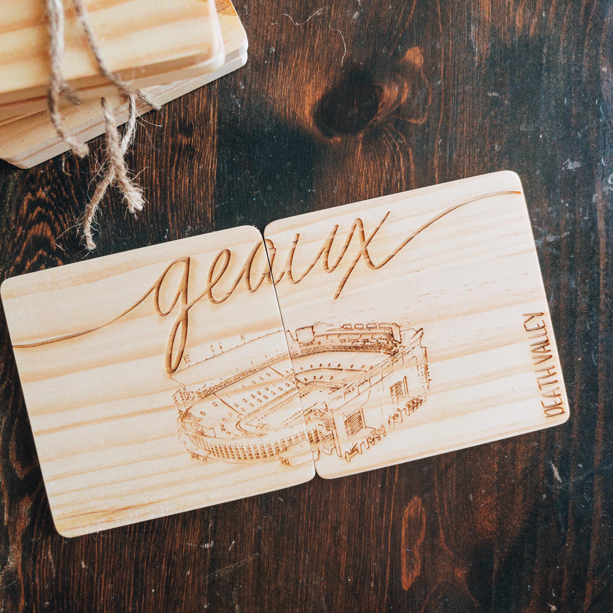 Etched Coaster Duo {set of 2}