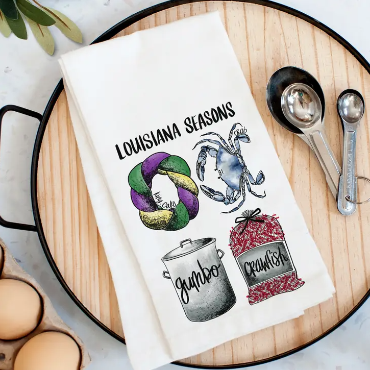 Louisiana Seasons {Crab} Kitchen Towel